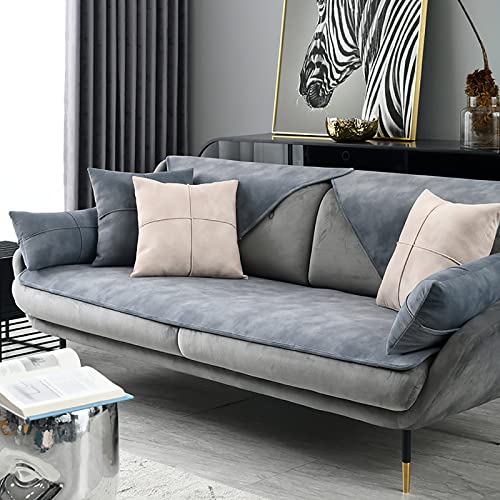 DZWAZD Sofabezug 1 2 3 4 sitzer,Chenille sofabezug l Form Sofa überzug ecksofa rutschfest Sofa Überwurf,sofaüberwurf l Form,Einfarbig Couch überzug,sofaschoner von DZWAZD