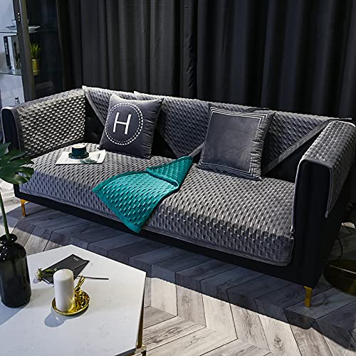 Sofabezug L Form, Anti Rutsch Plüsch Sofabezug 1 2 3 4 Sitzer, Plaid Weich Sofa überzug Sofaüberwurf Decke, Couch überzug U Form, Couchbezug Für L Form, rutschfest Sofaschoner von DZWAZD