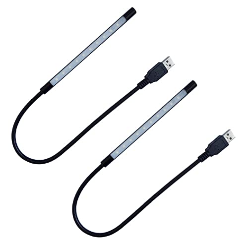 DZYDZR 2PCS LED USB Lampe - Touch Schaltertragbar Dimmbare Buchlampe Flexibles Licht für Notebook (Schwarz) von DZYDZR