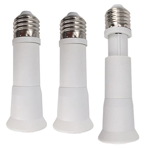 DZYDZR 3 Stück Weiß 110-135mm Länge Einstellbar Verlängerung E27 auf E27 Extender LED-Lampen Basis Adapter DZYDZR 3 Stück Weiß 110-135mm Länge Einstellbar Verlängerung E27 auf E27 Extender LED-Lampen Basis Adapter von DZYDZR