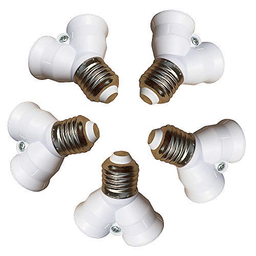DZYDZR 5 PCS E27 Y Form 1 Mann zu 2 weiblichen LED Licht Splitter Birne Basis Adapter Lampe HolderConverter E27 Y Adapter für LED Lampen von DZYDZR