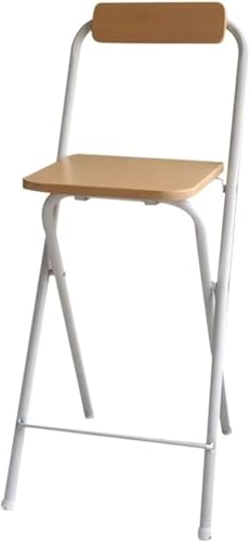 DUANZEYUQA Tragbarer, faltbarer Küchen-Barhocker für Erwachsene, mit Rückenlehne und Fußstütze, robuster Hochstuhl (70 cm) von DZYHFCO