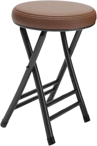 DZYHFCO 50,8 cm rückenfreier, gepolsterter klappbarer Barhocker, keine Montage, tragbarer faltbarer Küchenstuhl mit Fußstütze für Erwachsene, Braun DZYHFCO 50,8 cm rückenfreier, gepolsterter klappbarer Barhocker, keine Montage, tragbarer faltbarer Küchenstuhl mit Fußstütze für Erwachsene, Braun von DZYHFCO