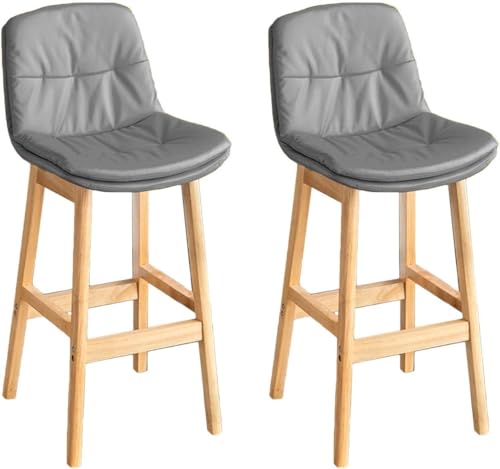 DZYHFCO Barhocker, Barhocker, Esszimmerstuhl, Kunstleder, Thekenhocker, Set mit 2 dicken Kissen (# 3,62 cm Sitzhöhe) von DZYHFCO