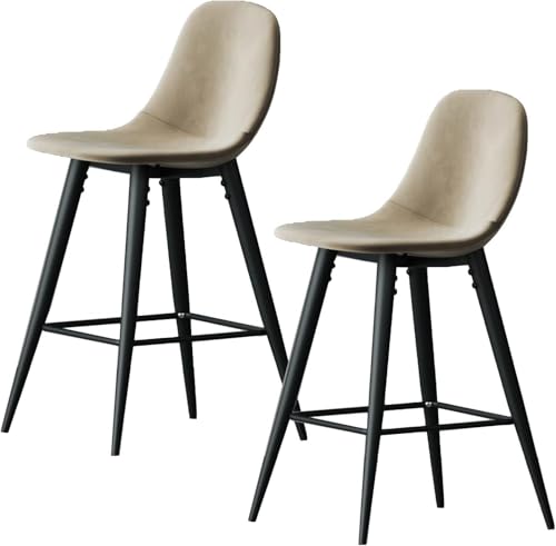 DZYHFCO Barhocker, Esszimmerstuhl, Barhocker, Samt-Barhocker mit Fußstütze, armlose Thekenhöhe Stuhl (#2,65 cm Sitzhöhe) von DZYHFCO