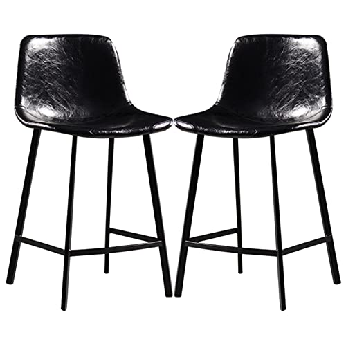 DZYHFCO Barhocker, Thekenhöhe, 2er-Set, Polsterinsel, Küche, Esszimmer, Café, Stuhl, Metallgestell mit Fußstütze, (F) von DZYHFCO