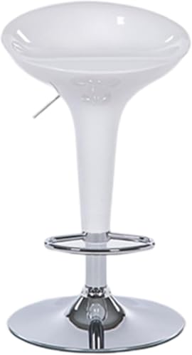 DZYHFCO Barhocker, höhenverstellbar, drehbar, Küche, Frühstück, rückenfrei, Kunststoff, Esszimmerstuhl für Zuhause, Weiß DZYHFCO Barhocker, höhenverstellbar, drehbar, Küche, Frühstück, rückenfrei, Kunststoff, Esszimmerstuhl für Zuhause, Weiß von DZYHFCO