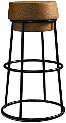 DZYHFCO Barhocker, rund, Thekenhöhe, Hocker für Küchentheke, 65/75 cm, Holz, Metall, Thekenhocker (1 Stück, Sitzhöhe 65 cm) von DZYHFCO