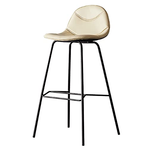 DZYHFCO Barhocker Kunstleder Barhocker mit Kissen ohne armlehnen Küchentheke Küchentheke Strapazierfähig Tresenhocker feste Höhe Rückenlehne Küchenstuhl (G,Sitzhöhe 75cm) von DZYHFCO