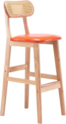 DZYHFCO Barhocker aus Massivholz, 2er-Set, mit Rückenlehnen und Fußstütze, Frühstück, Küchenstühle für Esszimmer, Party, stilvoll DZYHFCO Barhocker aus Massivholz, 2er-Set, mit Rückenlehnen und Fußstütze, Frühstück, Küchenstühle für Esszimmer, Party, stilvoll von DZYHFCO