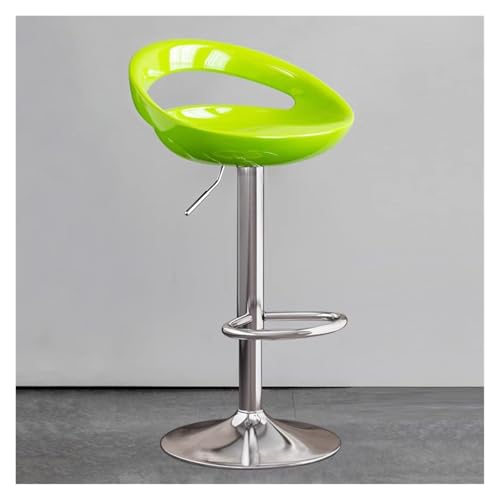 DZYHFCO Barhocker mit Rückenlehne und Fußstütze, verstellbar, drehbar, Küchenthekenhöhe (grün) von DZYHFCO