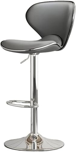 DZYHFCO Barstuhl, Esstisch, Schreibtisch, Hocker, moderner und einfacher Barhocker, Rückenhöhe (Grau) von DZYHFCO