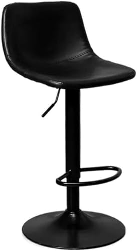 DZYHFCO Barstuhl, drehbar, moderner Barstuhl, Restaurant, Café, Insel, Tisch, Stuhl, einfache Rückenlehne (schwarz) von DZYHFCO