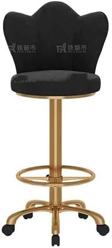 DZYHFCO Barstuhl Hocker Bar Kassierer Insel Tisch Essen (schwarz) von DZYHFCO