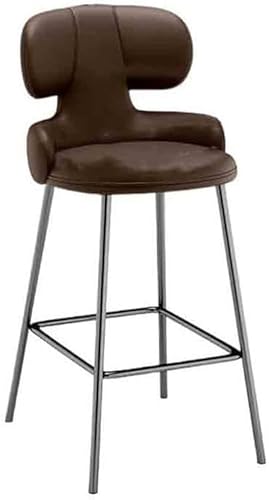 DZYHFCO Barstuhl Island Light Luxury Premium Sense Modern Hohe Rückenlehne (Braun) von DZYHFCO