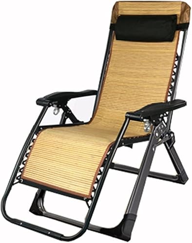 DZYHFCO DUANZEYUQA Gepolsterter Schwerkraft-Loungesessel, Terrasse, verstellbar, verstellbare Kopfstütze für Außenbereich, Hof, Veranda, Outdoor (A Schwarz) von DZYHFCO