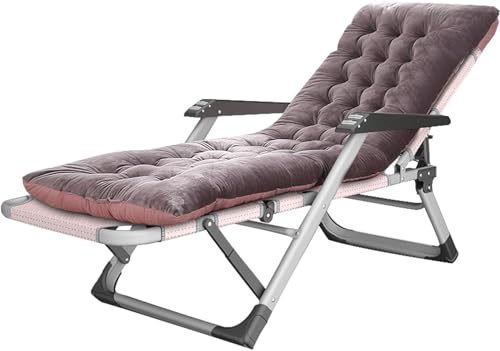 DZYHFCO DUANZEYUQA Gepolsterter Schwerkraft-Loungestuhl, Terrasse, verstellbare Liege, für den Außenbereich, Hof, Veranda, Fortschritt (lila) von DZYHFCO