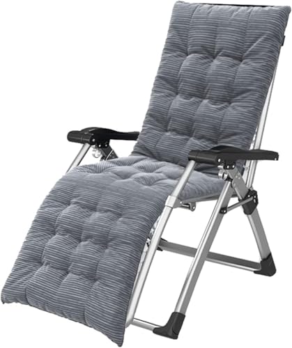 DZYHFCO DUANZEYUQA Gepolsterter Schwerkraft-Loungestuhl, breitere Armlehne, verstellbare Liege mit Getränkehalter, unterstützt 180 kg Fortschritt, Grau DZYHFCO DUANZEYUQA Gepolsterter Schwerkraft-Loungestuhl, breitere Armlehne, verstellbare Liege mit Getränkehalter, unterstützt 180 kg Fortschritt, Grau von DZYHFCO