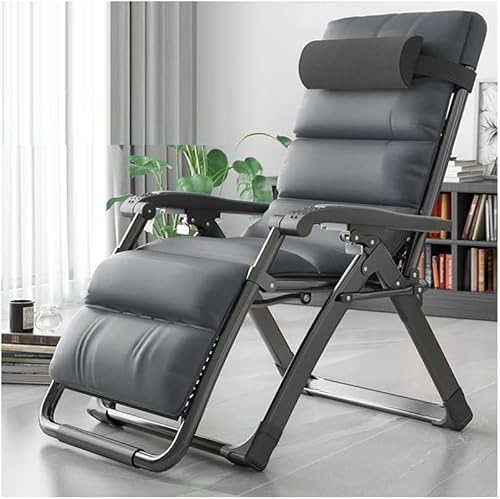 DZYHFCO DUANZEYUQA Gravity Loungesessel mit Kissen und Massagearmlehne, zusammenklappbar, für den Außenbereich, Terrasse, Lounge (Schwarz + Kissen a) von DZYHFCO