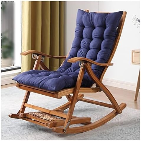 DZYHFCO DUANZEYUQA Klappbarer Liegestuhl aus Holz mit Ottomane, verstellbare Sonnenliege für Garten, Schaukeln im Freien (G) von DZYHFCO