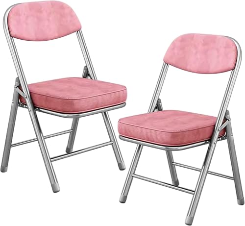 DZYHFCO DUANZEYUQA Tragbarer Klappstuhl aus Metallgewebe, gepolstert, für Zuhause, Outdoor und Büro, mit konturierter Rückenlehne, Rosa DZYHFCO DUANZEYUQA Tragbarer Klappstuhl aus Metallgewebe, gepolstert, für Zuhause, Outdoor und Büro, mit konturierter Rückenlehne, Rosa von DZYHFCO