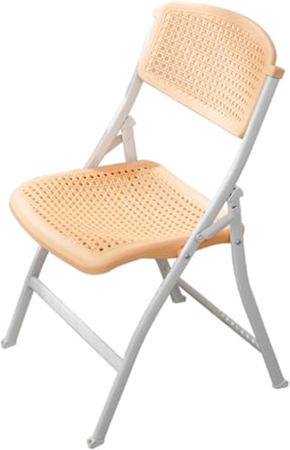 DZYHFCO DUANZEYUQA Tragbarer Kunststoff-Klappstuhl mit ergonomischem Design, leicht und kompakt, Gelb, 2 Stück von DZYHFCO