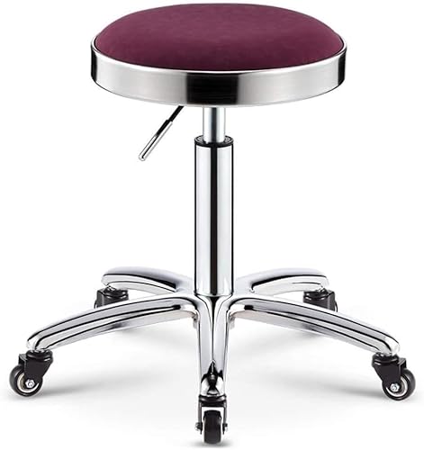 DZYHFCO Gestell Edelstahl Hocker Kasse Registrierkasse Drehstuhl Nordic Bar Lift Home Chair Modern Minimalistisch Hoch (Violett) von DZYHFCO