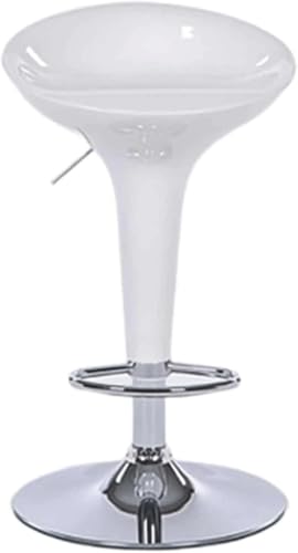DZYHFCO Große Barstühle, rückenfrei, 60–80 cm, höhenverstellbar, um 360° drehbar, Theke für Bistro, Esszimmer, hohe Lebensfreude (weiß) von DZYHFCO