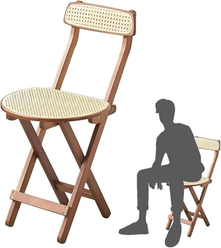 DZYHFCO Klappbarer Barhocker mit Bambusrahmen, zusammenklappbarer Küchenstuhl mit Rattan-Sitz, für Zuhause, Party, 47 cm, Braun DZYHFCO Klappbarer Barhocker mit Bambusrahmen, zusammenklappbarer Küchenstuhl mit Rattan-Sitz, für Zuhause, Party, 47 cm, Braun von DZYHFCO