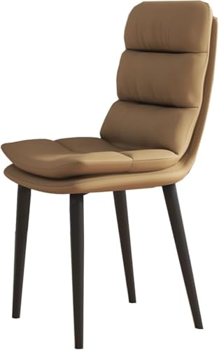 DZYHFCO Mid Century Moderne Esszimmerstühle, Akzentstuhl, modern, Leder, gepolstert, Küche, Esszimmer, ohne Armlehnen (Khaki) von DZYHFCO