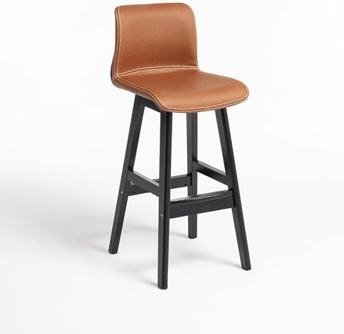 DZYHFCO Moderne Barhocker, 2er-Set, mit Rückenlehne, Thekenhöhe, Hocker mit Massivholzbeinen, ohne Armlehnen, für Esszimmer (#4,82 cm Sitzhöhe) von DZYHFCO