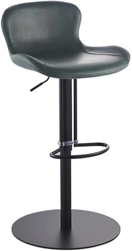 DZYHFCO Moderner Barhocker, 360° drehbar, verstellbare Theke mit Rückenlehne und Fußstütze, modern gepolstert, (Grün/Schwarz) von DZYHFCO