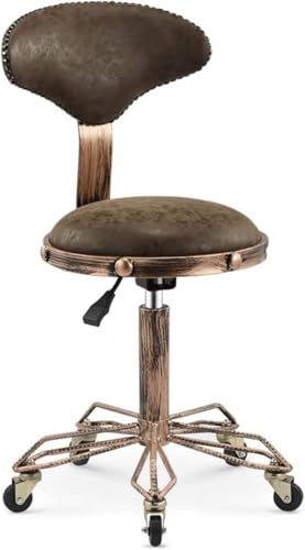 DZYHFCO Roedax Barhocker, Drehstuhl, Drehstuhl, 360° drehbar, für Salon, Friseur (Rückenlehne Stil E) von DZYHFCO