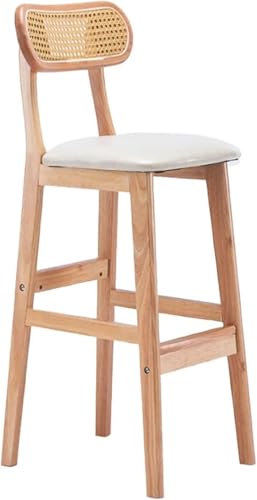 DZYHFCO Set mit 6 modernen, 81,3 cm hohen Barhockern mit Rückenlehne für Zuhause, Bar oder Theke, hohe Sitzkapazität 150 kg (weiß, Sitzhöhe 82 cm) von DZYHFCO