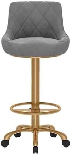 DZYHFCO Universal-Drehbarer Inseltisch, Esstisch, Sitz, Haushalt, Rückenlehne, hohe Hocker für Küche (Grau) von DZYHFCO