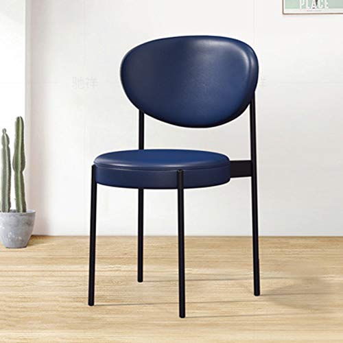 DZYHFCO Wohnzimmerstühle, Restaurant, Esszimmer, mit stabilen Metallbeinen, für Schlafzimmer, Café, Schminktisch, Kunstleder, weich (G) von DZYHFCO