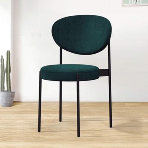 DZYHFCO Wohnzimmerstühle, Restaurant, Esszimmer, mit stabilen Metallbeinen, für Schlafzimmer, Café, Schminktisch, weicher Kunstledersitz (A) von DZYHFCO