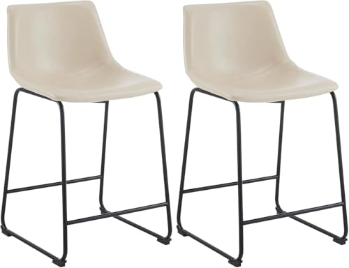 DZYHFCO Zählerhöhe Barhocker höhenverstellbar Hocker Zähler einfache Montage Barstuhl 360 Grad Drehbarer Zähler (?creme) von DZYHFCO