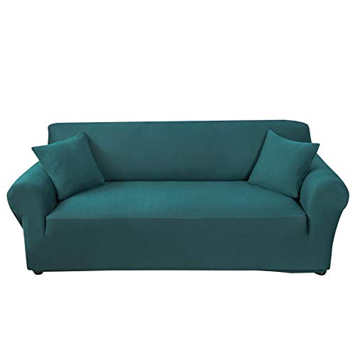 DZYP High Stretch Sofabezug Spandex Sofahusse Moderne Couchbezug Sesselbezug Elastische Sofa Abdeckung Mit Anti-Rutsch-Schaumstoffe Hussen Für Sofas (1 sitzer,Dunkelgrün) von DZYP