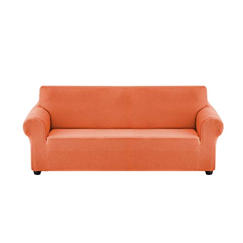 DZYP Sofabezug Sofaüberzug Moderne Stretch Elastische Jacquard Thick Sofahusse Couchhusse Sofa Überwürfe Für Wohnzimmer Protector Für Hunde Haustiere (2 sitzer,Orange) von DZYP