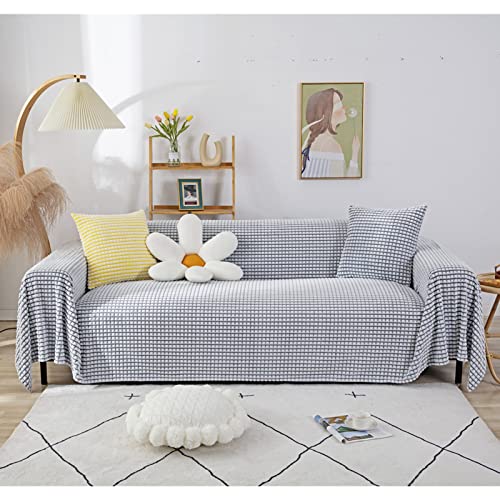 Kuscheldecke Plaid Sofa Decke Tagesdecke Flauschige Weich Warm Fleecedecke Wohndecke Leicht Sofadecke Couchdecke Wendedecke, Decke Für Sofa Couch Bett Stuhl Sessel (Grau,180 * 360cm) von DZYP