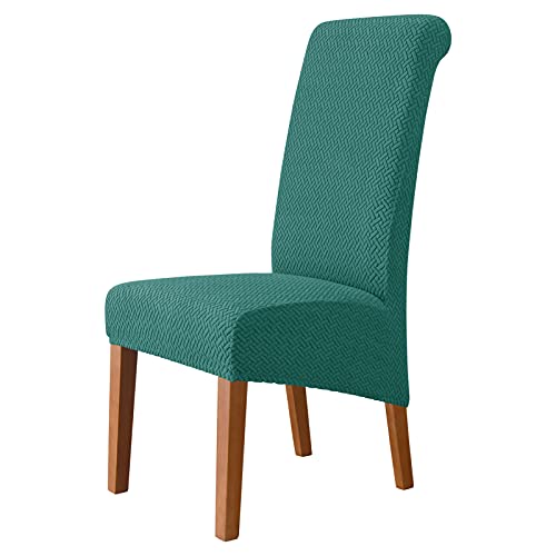 Stuhlhussen Stretch Elastische XL Sitzbezüge Abnehmbare Waschbar Stuhlabdeckung Schutz Stuhlbezug Für Esszimmer, Hochzeit, Zeremonie, Bankett Decor (Smaragdgrün,4 Stück) von DZYP
