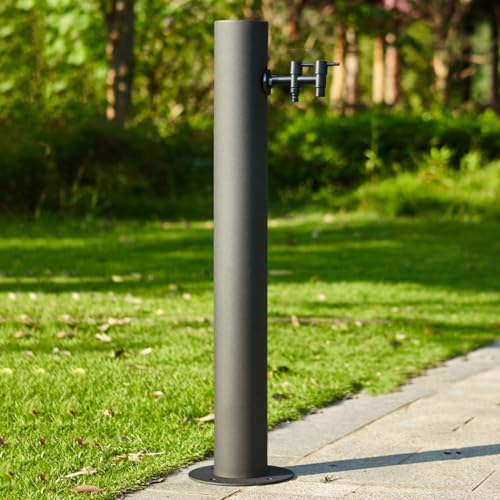 304 Edelstahl Vertikale Garten Wassersäule mit Schlauchständer Outdoor Bodenmontage Wasserhahn Frostschutz Wasserhahn Wasserspender Hydrant für Bewässerung und Brunnen von DZZTHSH