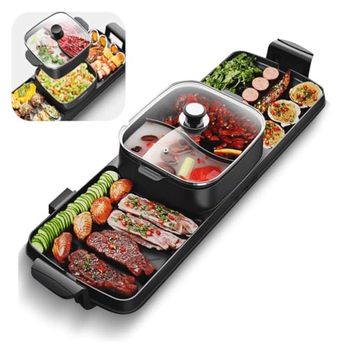 DZZTHSH Tragbarer Hot Pot Grill für den Esstisch,Shabu mit Trennwand, rauchfreier koreanischer Grill für den Innenbereich,geeignet zum Kochen zu Hause oder für Zusammenkünfte im Freien DZZTHSH Tragbarer Hot Pot Grill für den Esstisch,Shabu mit Trennwand, rauchfreier koreanischer Grill für den Innenbereich,geeignet zum Kochen zu Hause oder für Zusammenkünfte im Freien von DZZTHSH