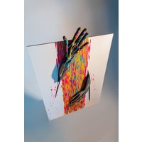 Hände Wandkunst 3D Acrylbild Holzhände Kunst Moderne 3D Handgemachtes Kunstwerk Bild Holzwanddekor Hände Wandkunst 3D Acrylbild Holzhände Kunst Moderne 3D Handgemachtes Kunstwerk Bild Holzwanddekor von DZconcept