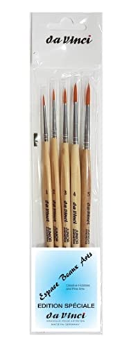 Davinci GH303 Junior Synthetics Malerpinsel, rund Serie 303, Set 5pcs, 1, 2, 3, 4, 5. von DA VINCI