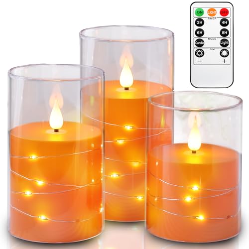Da by Flammenlose Kerzen, Orange Licht String Kerzen,Batterie Kerzen von Da by
