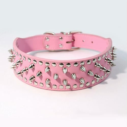 DaBingDian Mops-Hundehalsband, Leder, verstellbare Spikes, Haustierhalsband für mittelgroße Hunde, brauner Bulldog, Coleira para perro, Pitbull, Heimtierbedarf DaBingDian Mops-Hundehalsband, Leder, verstellbare Spikes, Haustierhalsband für mittelgroße Hunde, brauner Bulldog, Coleira para perro, Pitbull, Heimtierbedarf von DaBingDian