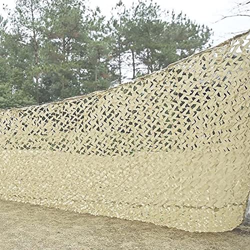 2x3m Beige Tarnnetz Camouflage Netz 2x4m, 2x5m, 2x6m, 3x3m, 3x4m, 3x5m, 3x6m, 3x8m, 4x4m, 4x6m, 4x8, 5x6m, 5x8m, 5x10m für Militärjagd Camping Party Dekoration (Size : 4x6m/13x19.7ft) von DaDou