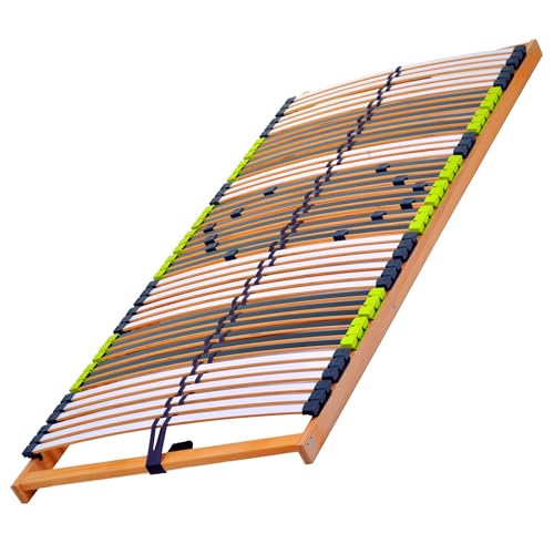 DaMi 7-Zonen Lattenrost Relax NV 90x200cm I mit 6 Härtestufen, Made in Germany, Buche & Birke, 42 Federholzeisten, Bett Lattenrahmen zur Selbstmontage, Bettrost extrem hochwertig & stabil von DaMi